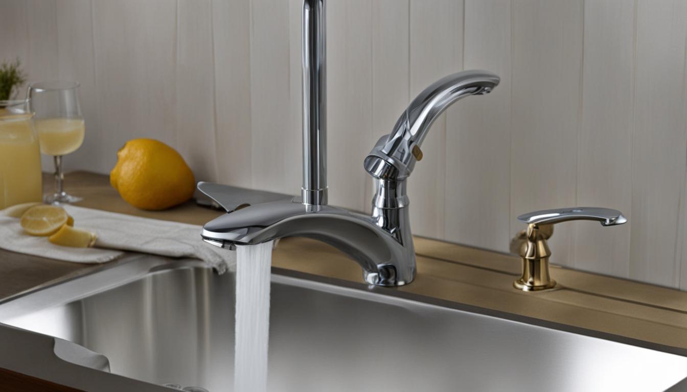 how to install a kitchen faucet with two handles